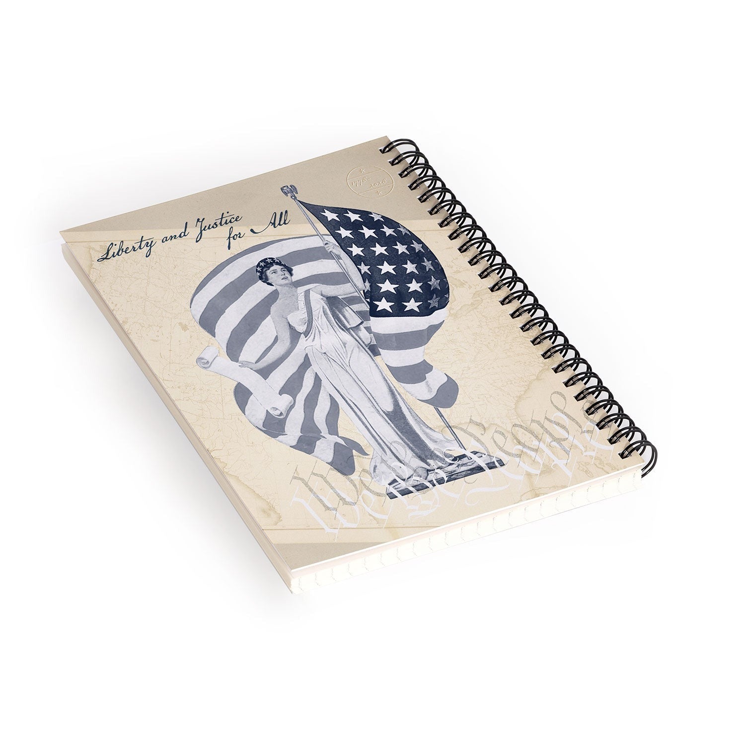 DENY Designs Liberty and Justice Woman Spiral Notebook