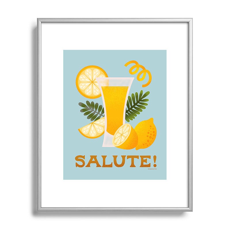 Jessica Molina Limoncello Cocktail Metal Framed Art Print