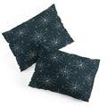 Little Om Pattern Little Moon navy Pillow Shams