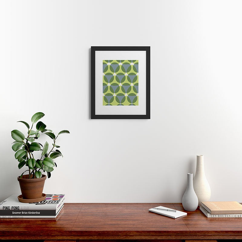 Marta Barragan Camarasa Stylish Retro Circle Framed Art Print