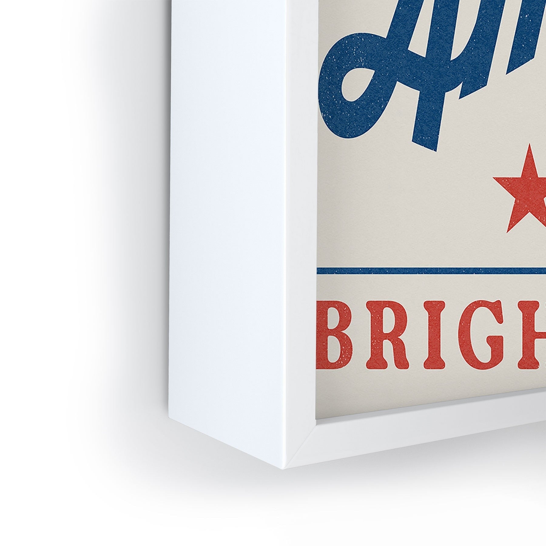 DENY Designs Bright Stars Bright Stripes Framed Mini Art Print