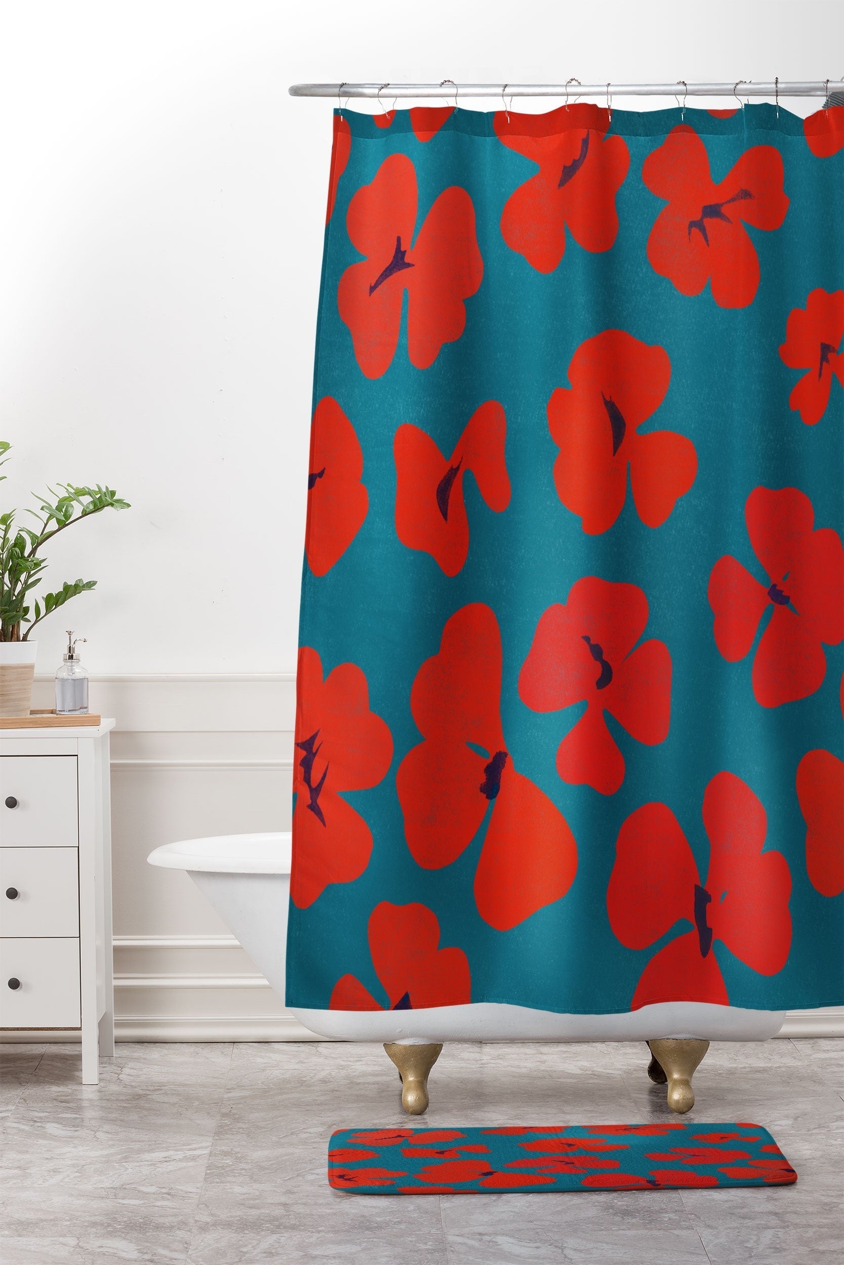 Garima Dhawan oxalis 1 Memory Foam Bath Mat