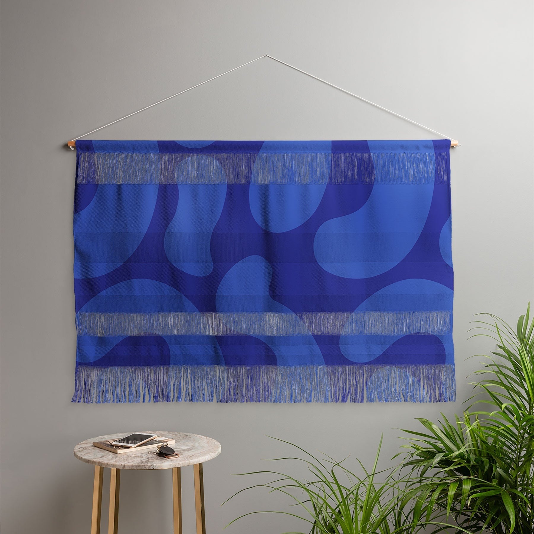 Camilla Foss Blue Pebble Wall Hanging Landscape