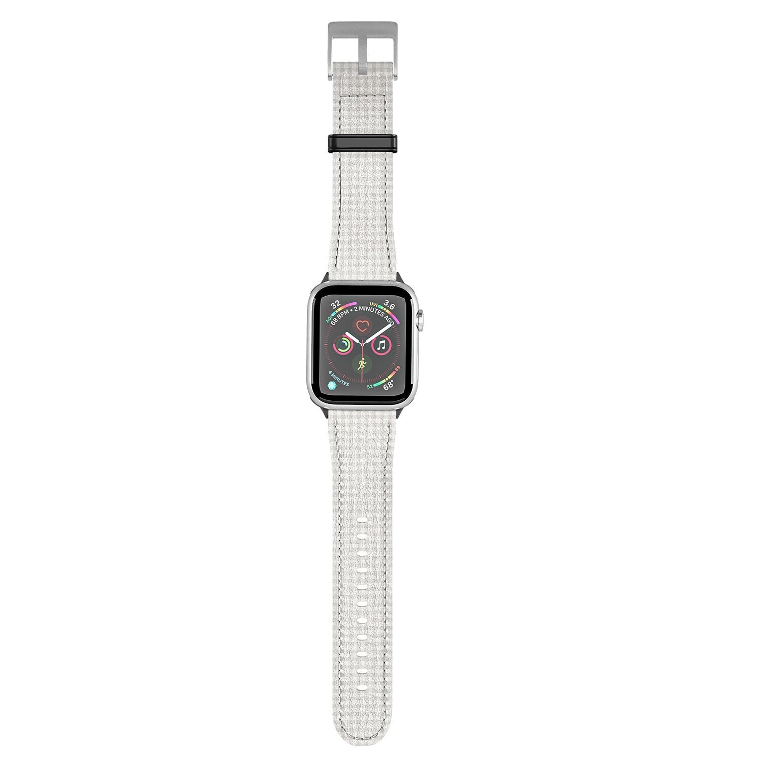 Colour Poems Gingham Plaid Pattern Cloud White Apple Watch Band