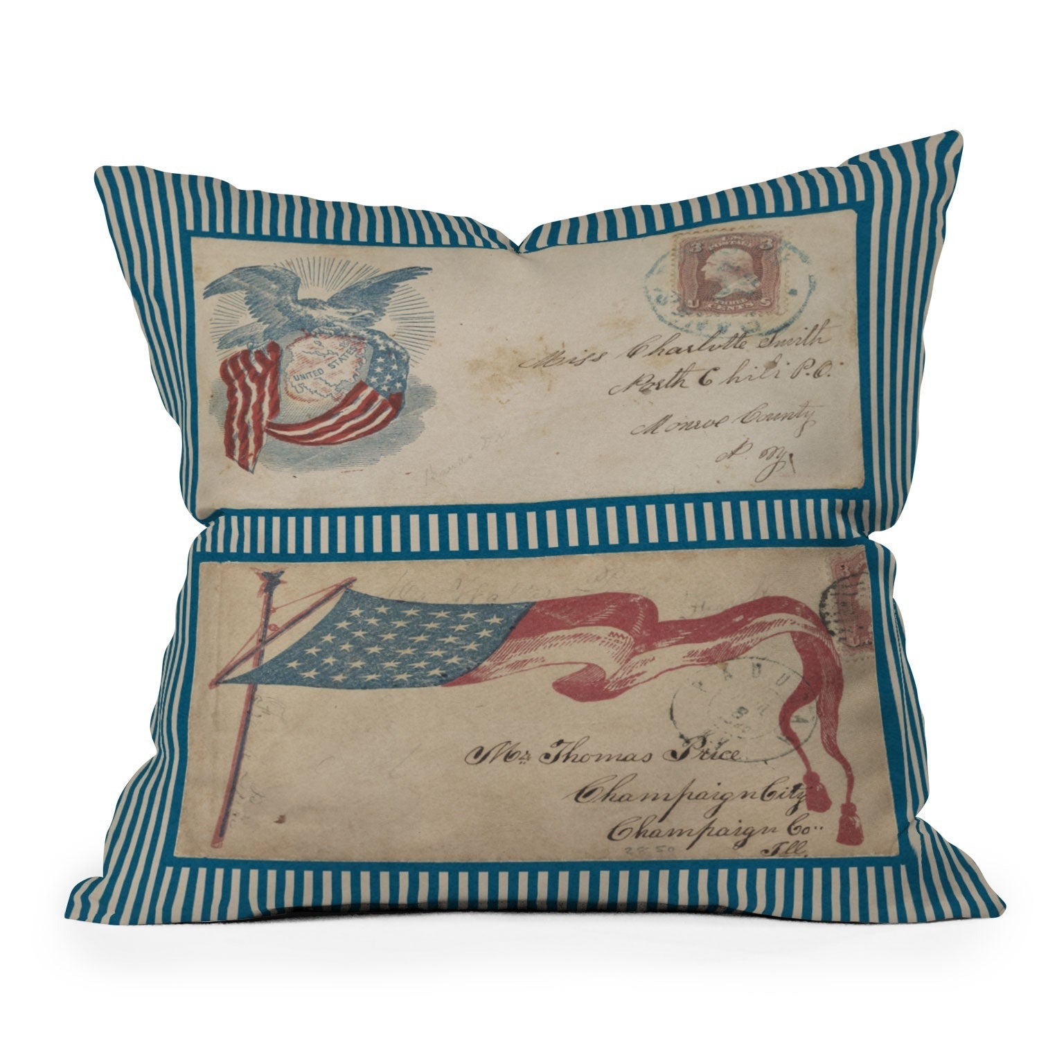 DENY Designs Civil War Envelopes Outdoor Throw Pillow