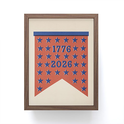 DENY Designs Star Banner Framed Mini Art Print