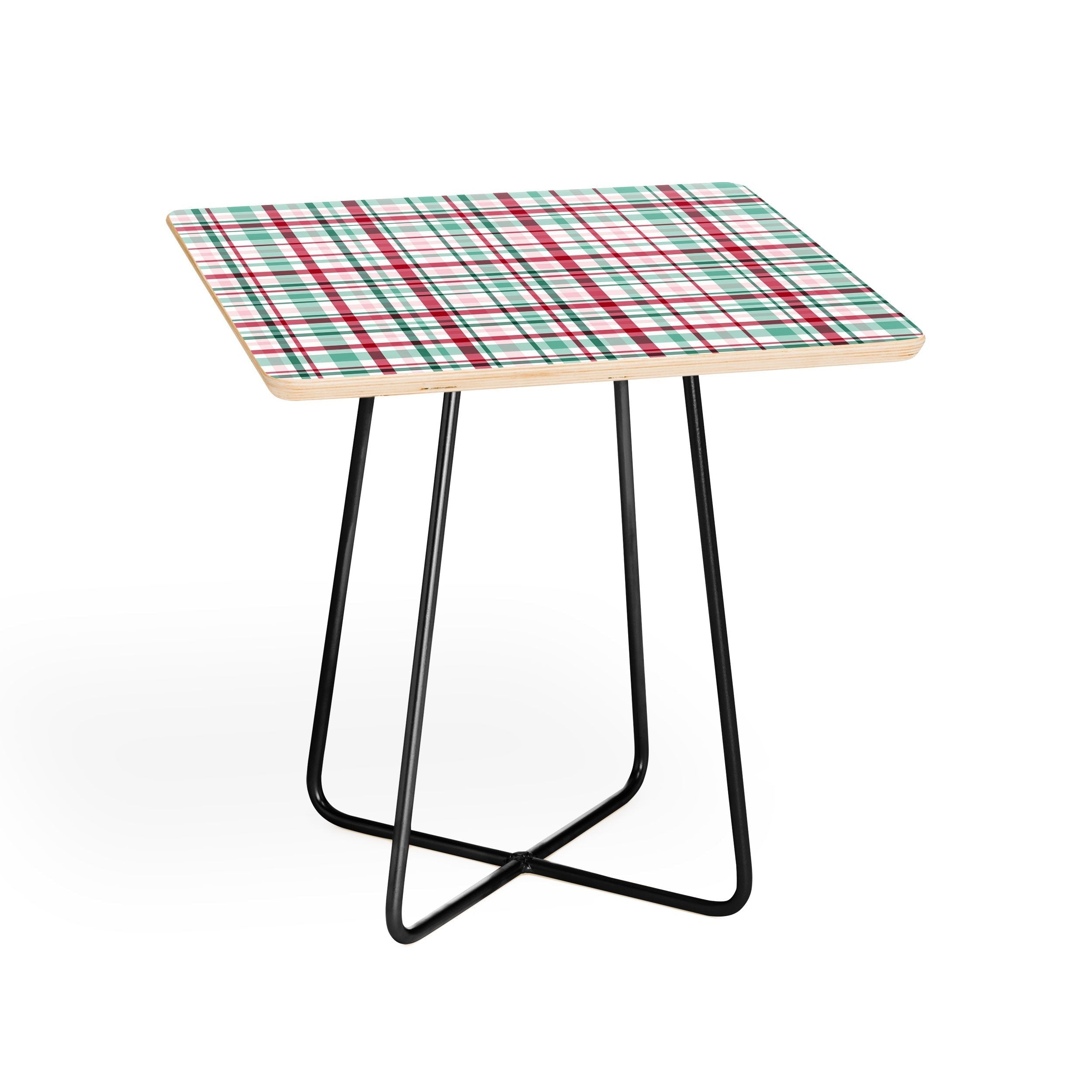Lisa Argyropoulos Merry Vintage Plaid Side Table