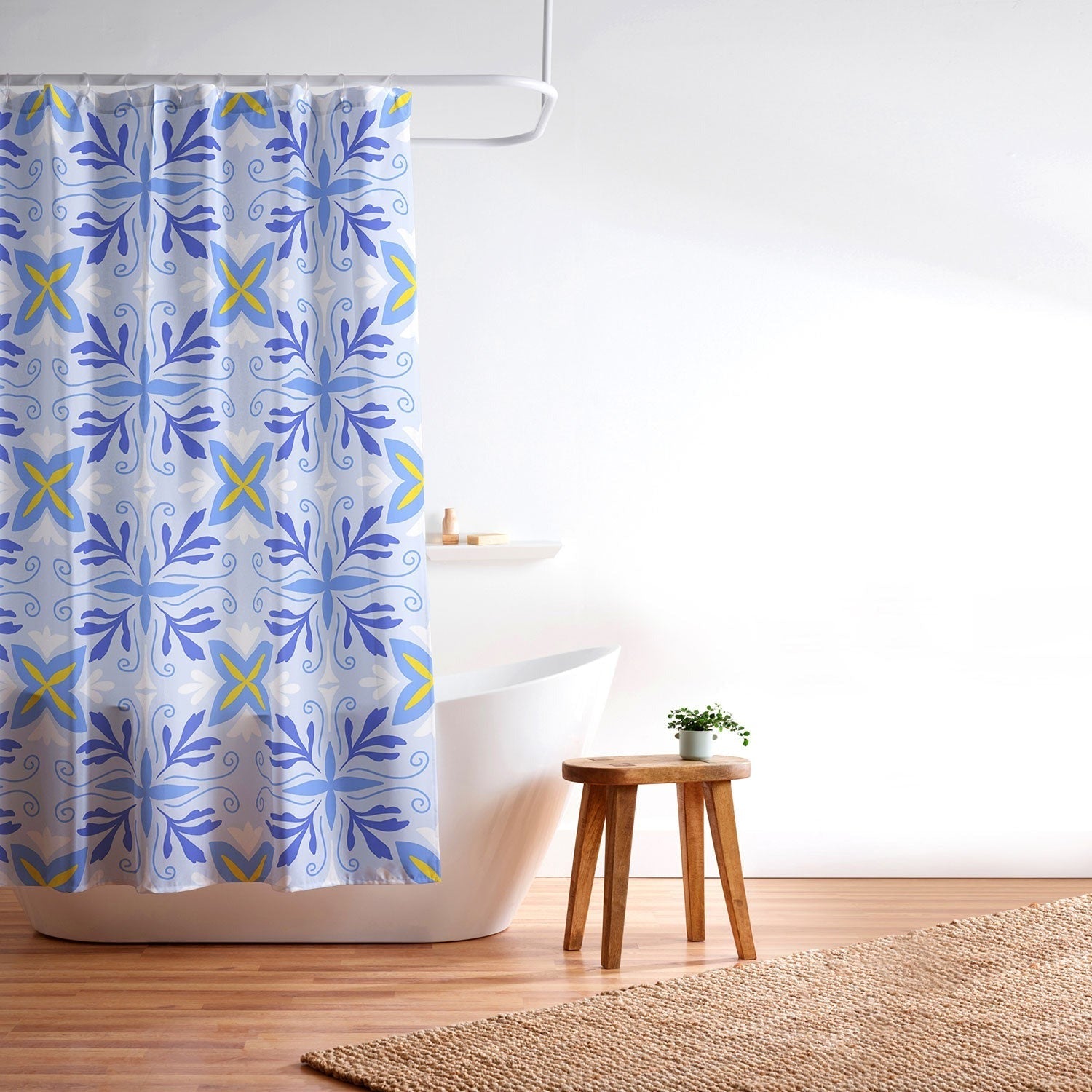 Design by Spark Dolce Vita Flourish Tile Shower Curtain