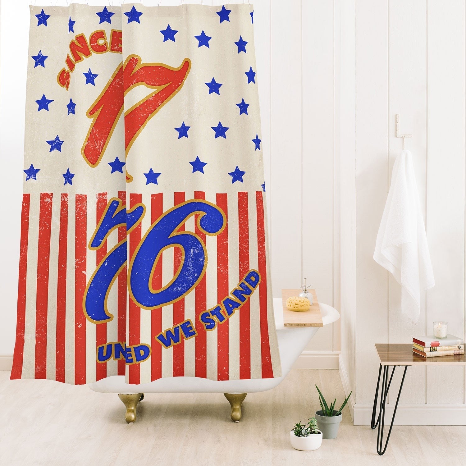 DENY Designs 1776 Stars Shower Curtain