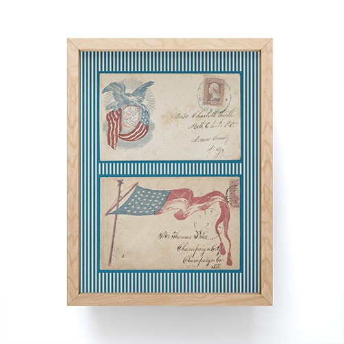 DENY Designs Civil War Envelopes Framed Mini Art Print