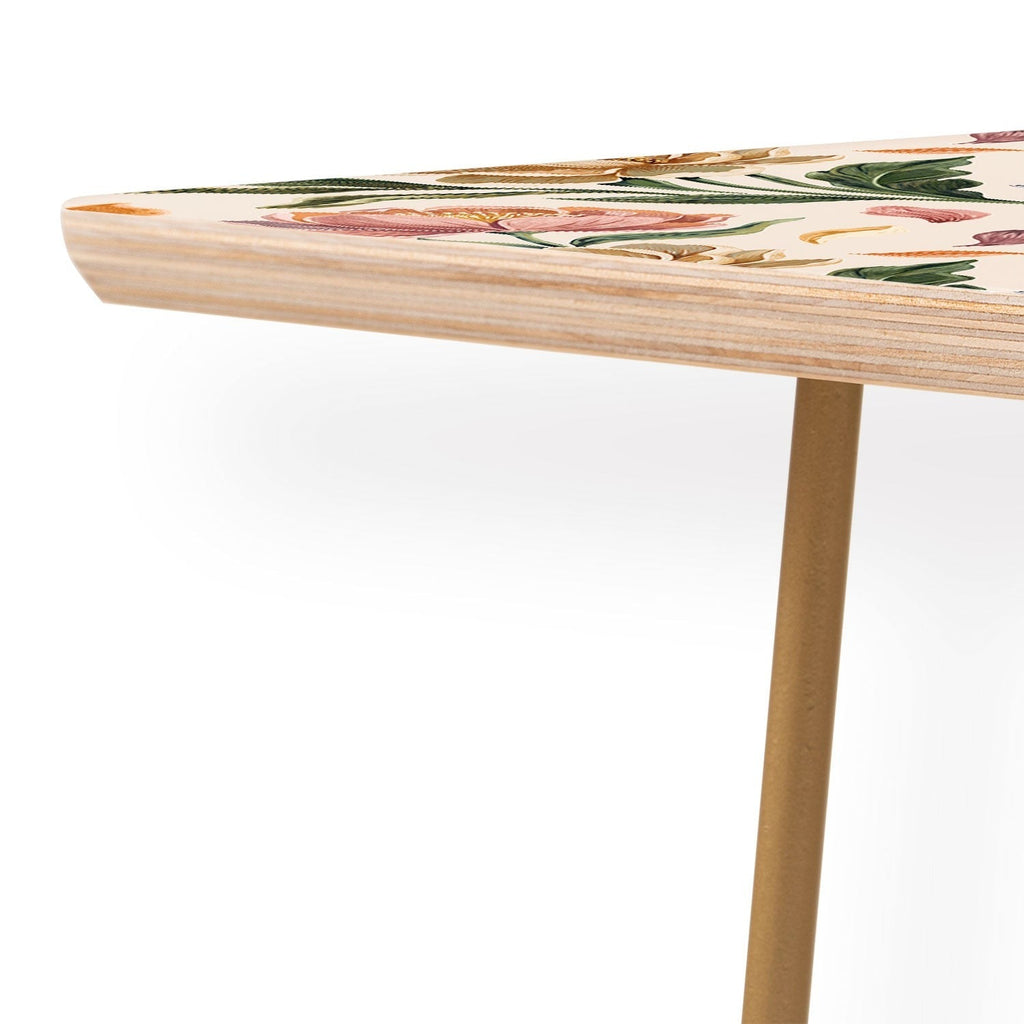 Marta Barragan Camarasa Hand Painted Peony Florals Coffee Table