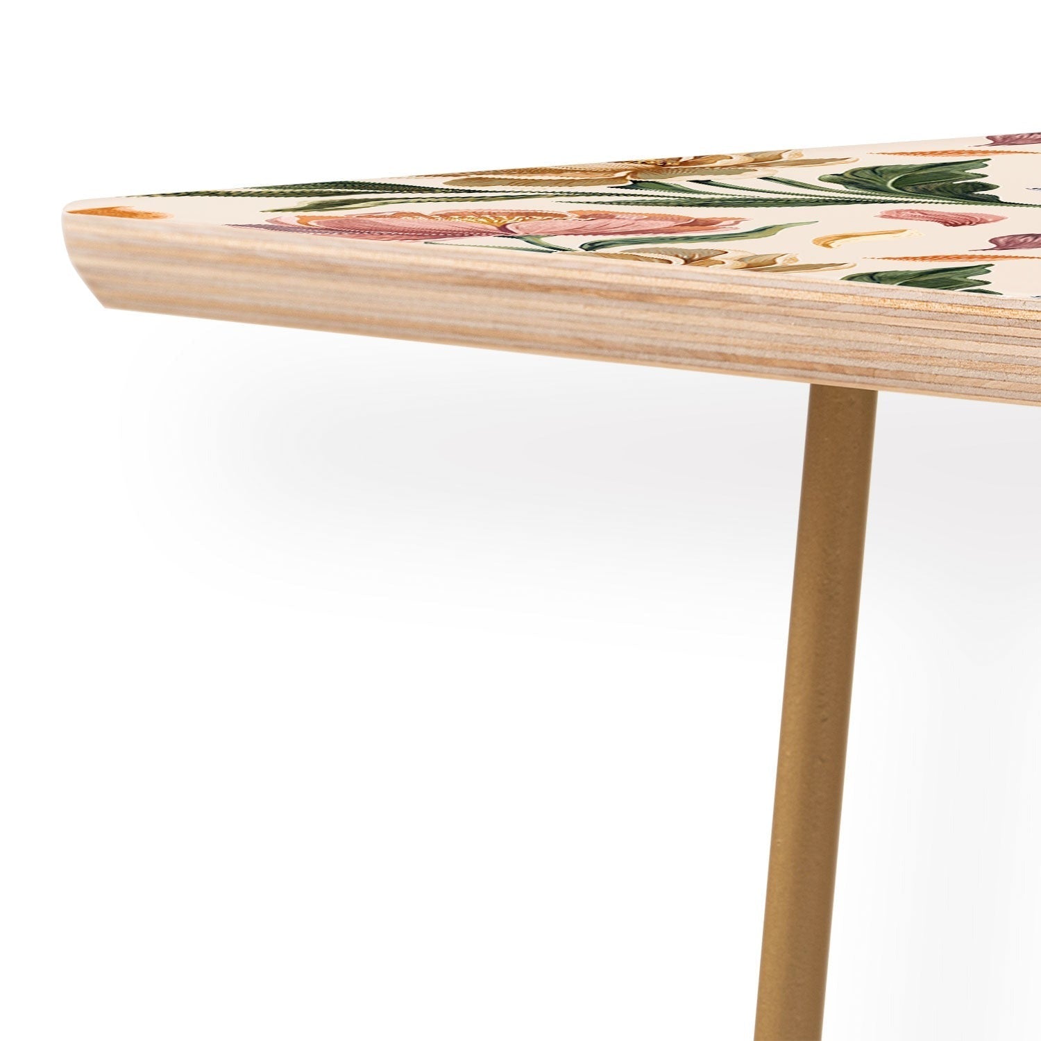 Marta Barragan Camarasa Hand Painted Peony Florals Coffee Table