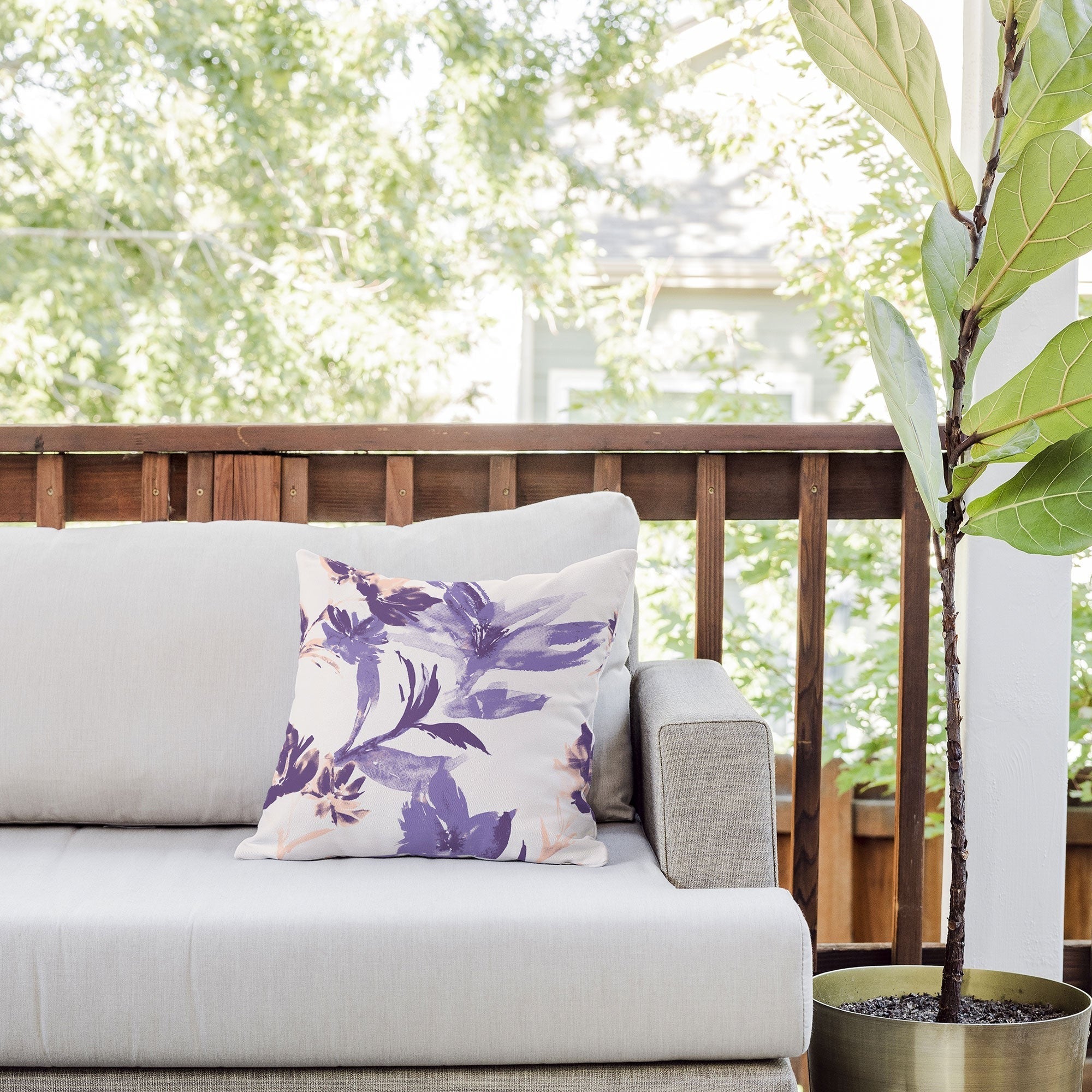 Gabriela Fuente Emma Classic Floral Outdoor Throw Pillow