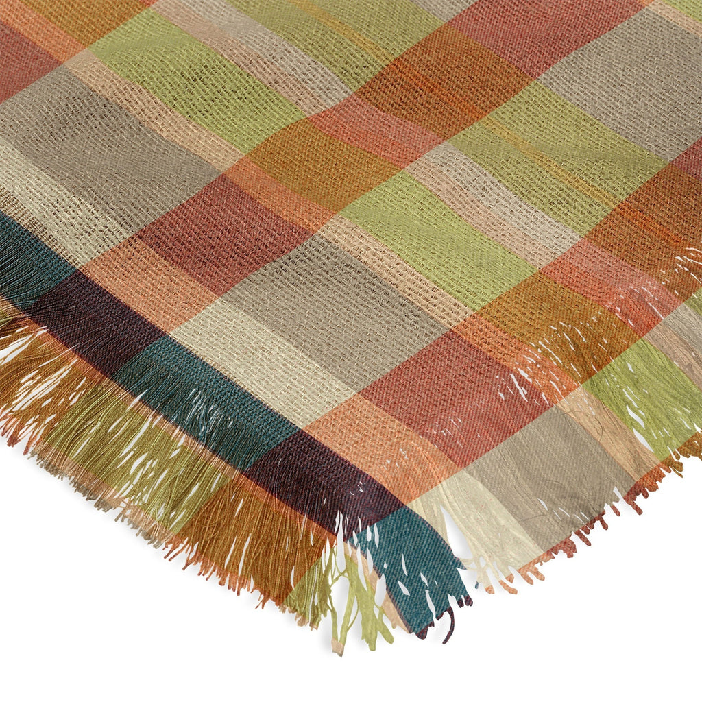 Marta Barragan Camarasa Retro Picnic Plaid Warm Tones Throw Blanket