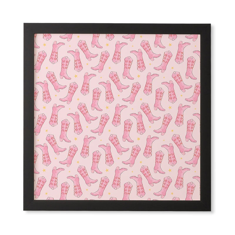 Love_Ryming Stars and Boots Framed Wall Art