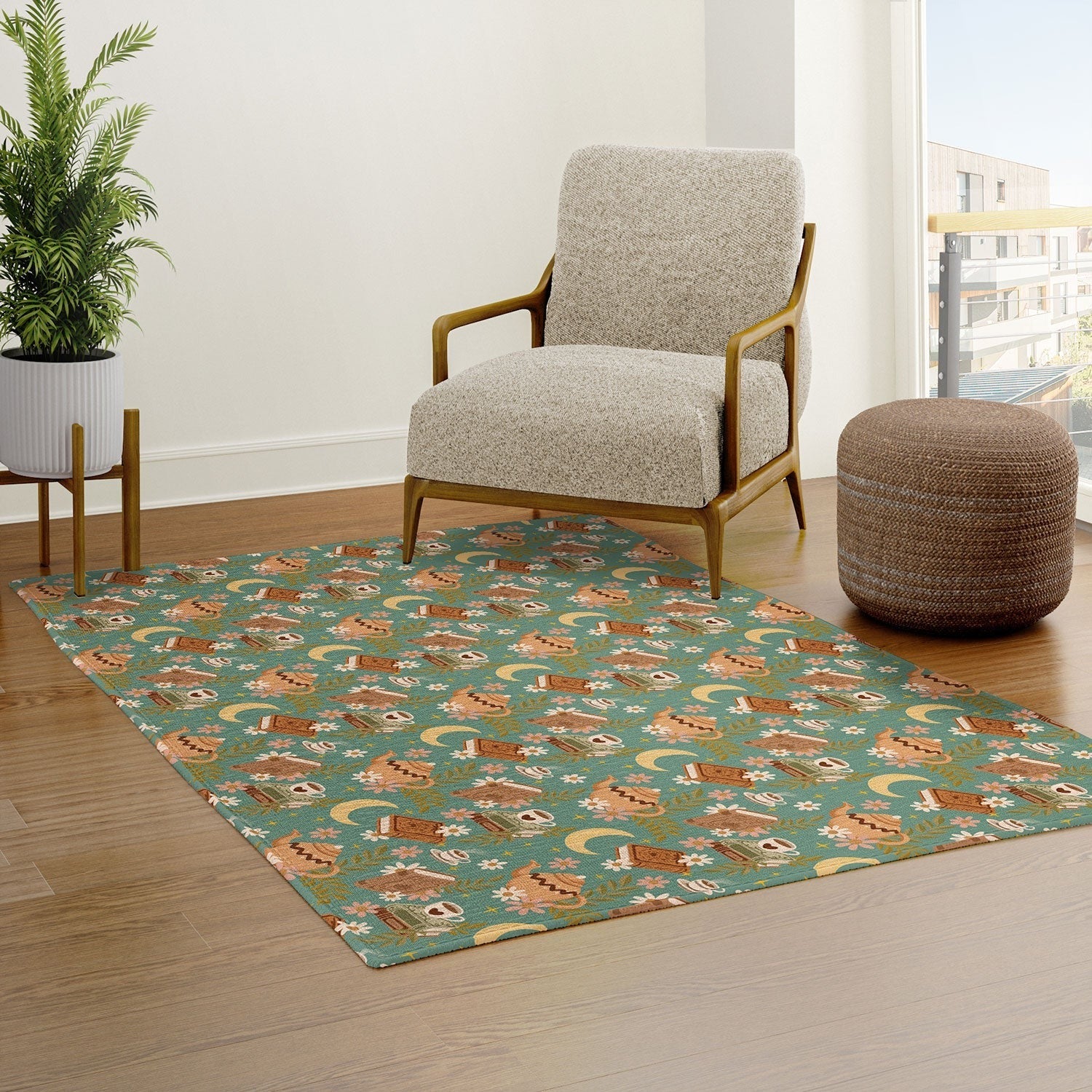 Avenie Moonlit Reading Nook I Area Rug