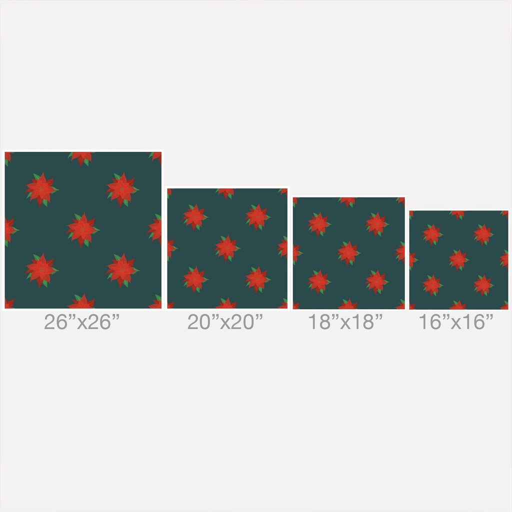 Design by Spark Poinsettia Florals Outdoor Throw Pillow