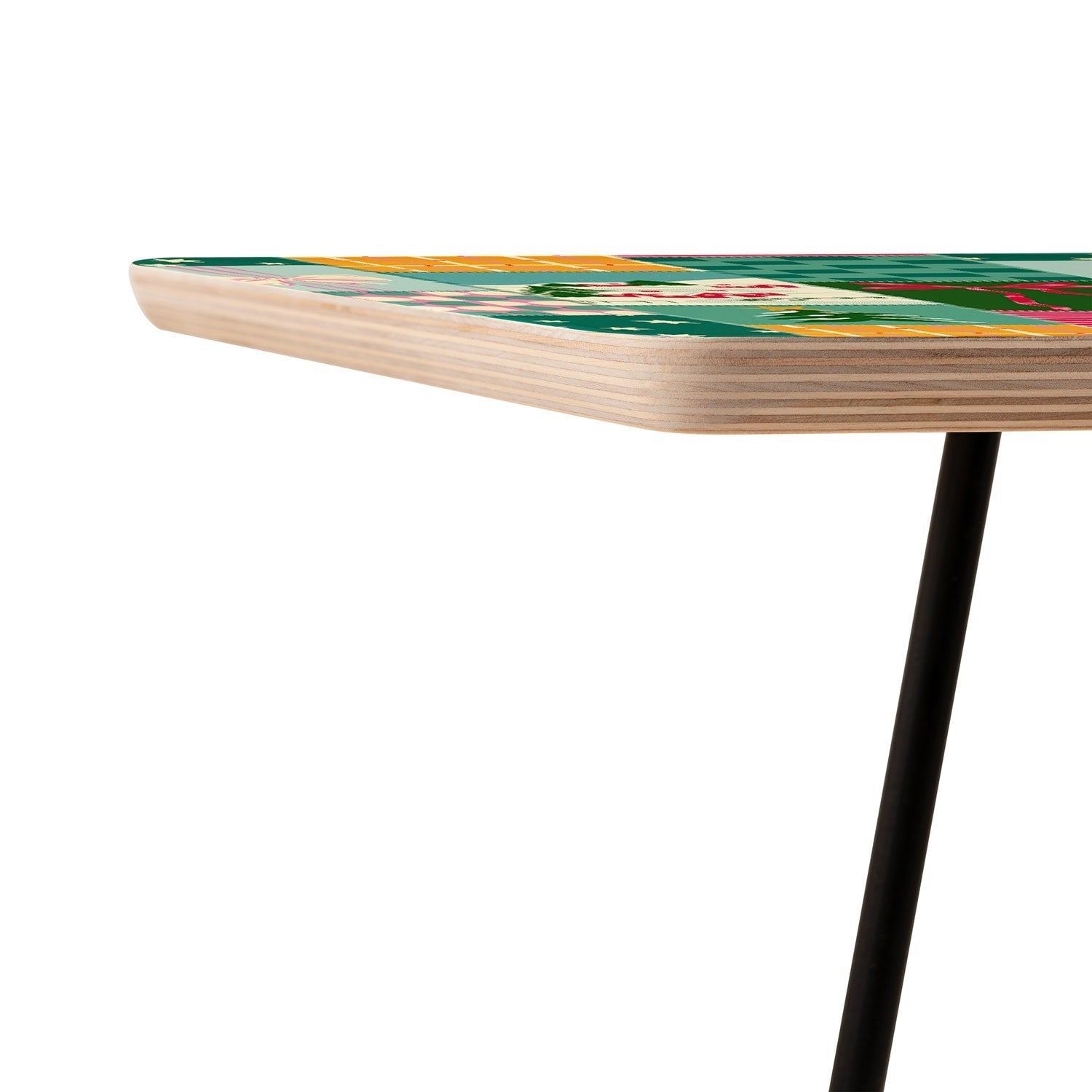 LouBruzzoni Cozy Christmas Patchwork Side Table