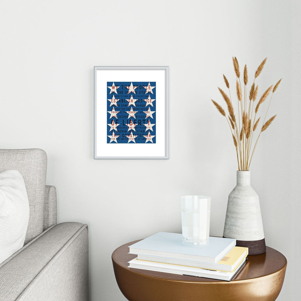 DENY Designs Starred Preamble Metal Framed Art Print