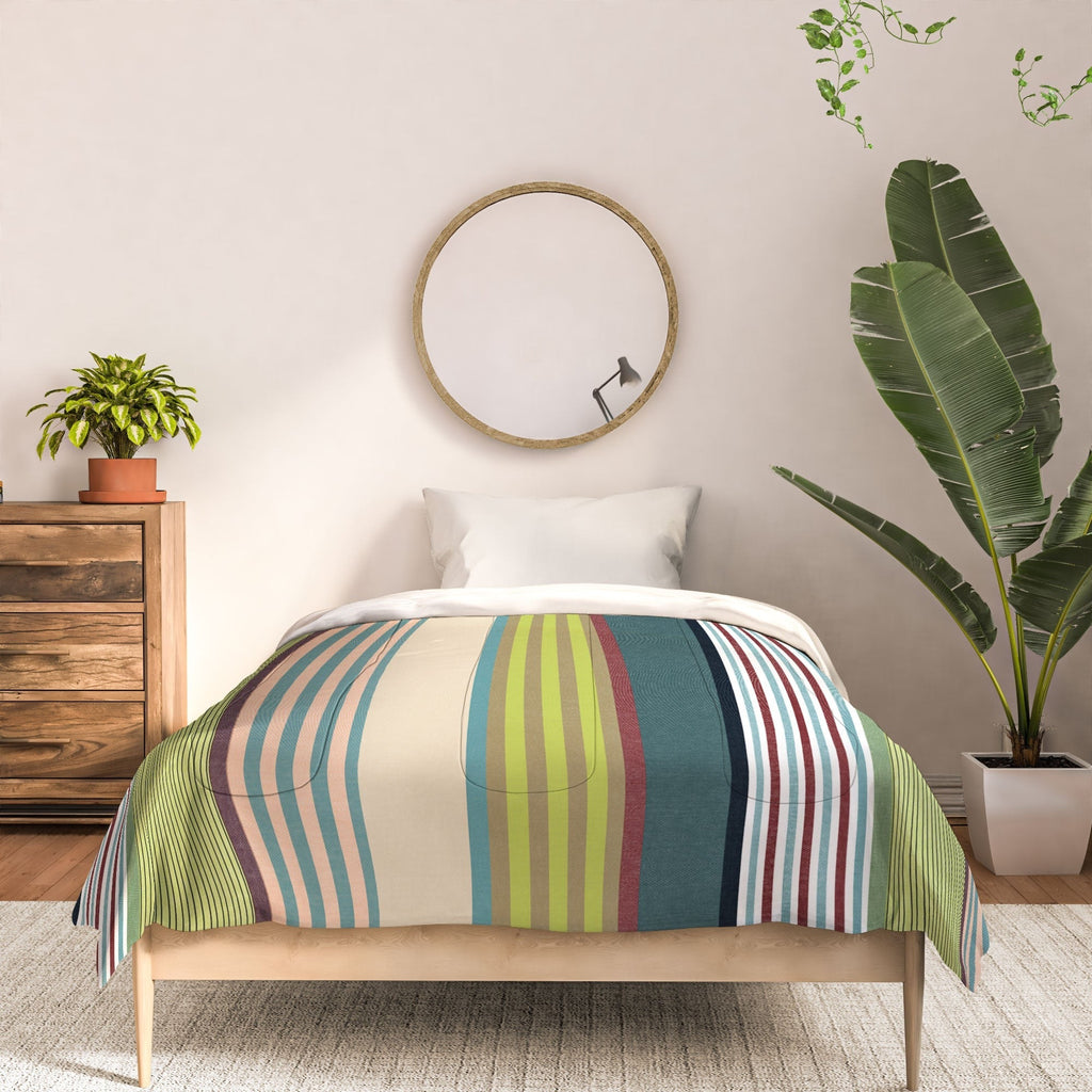 Marta Barragan Camarasa Colorful Stripe Delight Comforter