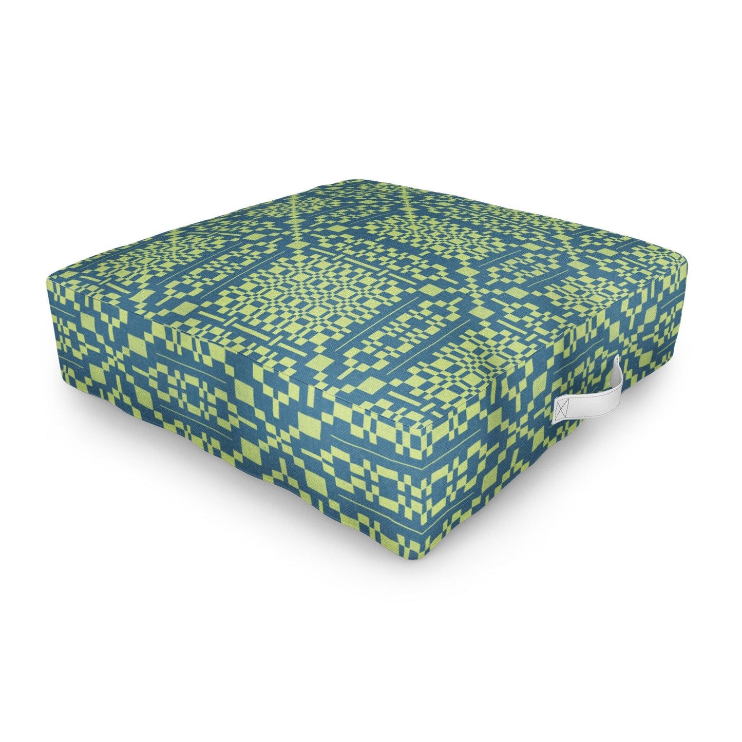 Marta Barragan Camarasa Nostalgic Grid Design Outdoor Floor Cushion