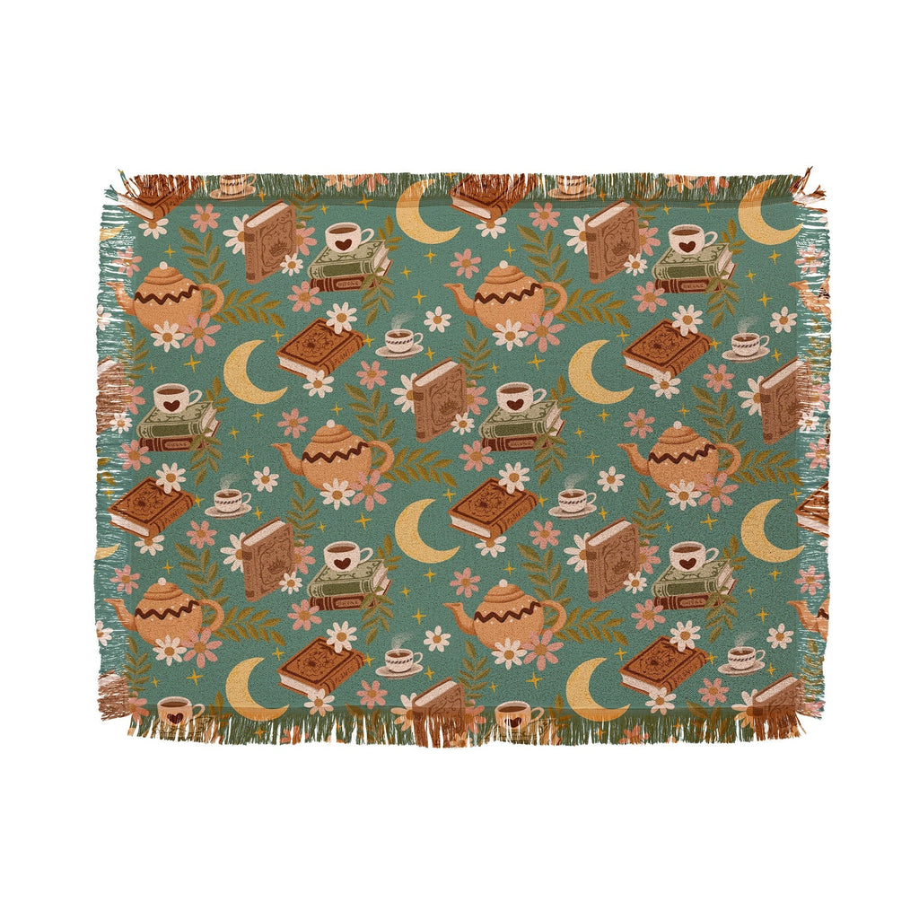 Avenie Moonlit Reading Nook I Throw Blanket