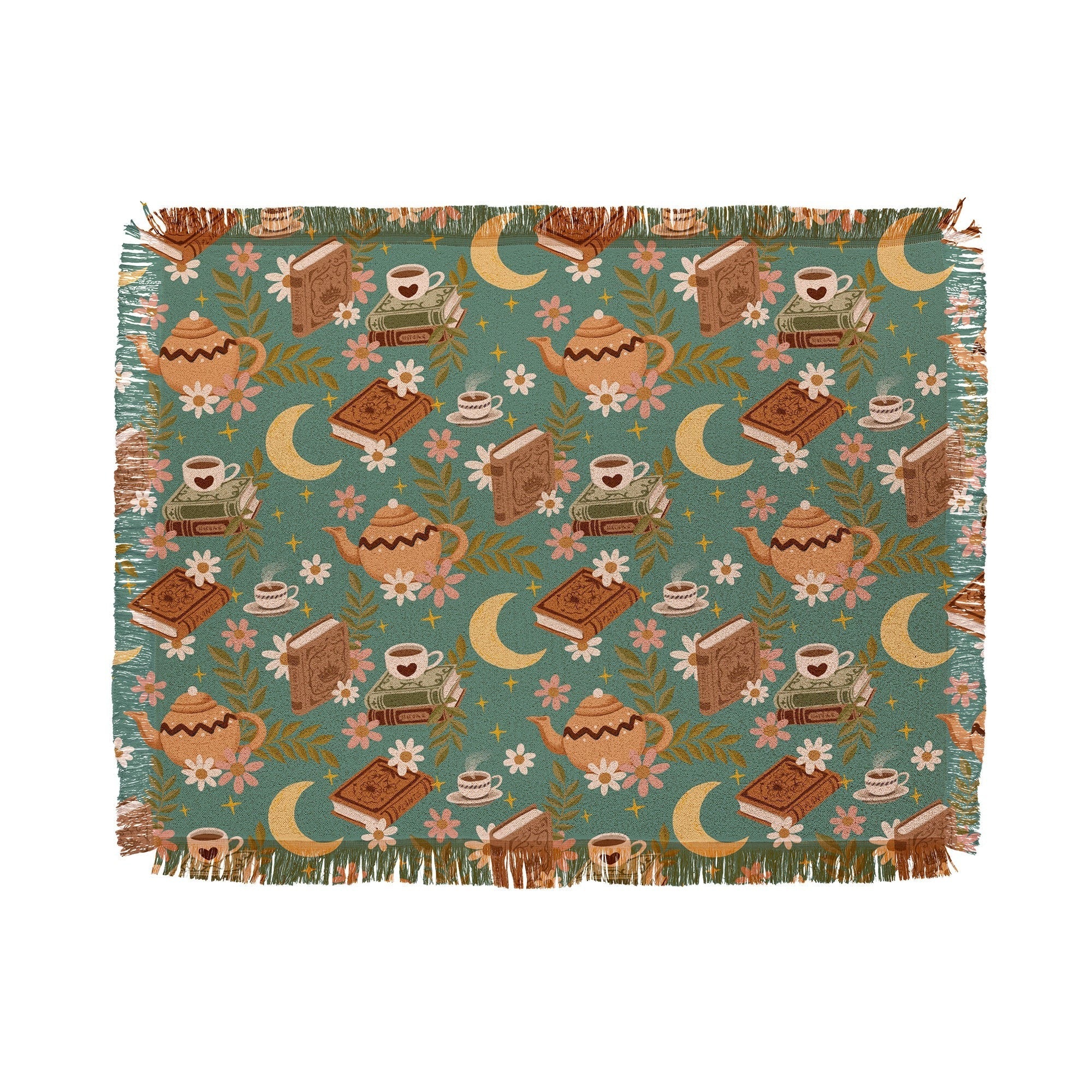 Avenie Moonlit Reading Nook I Throw Blanket