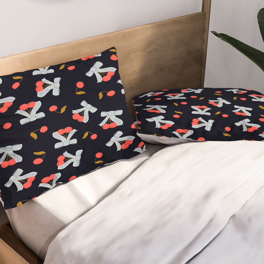 Jennifer Labre Cherries and Bows Pillow Shams
