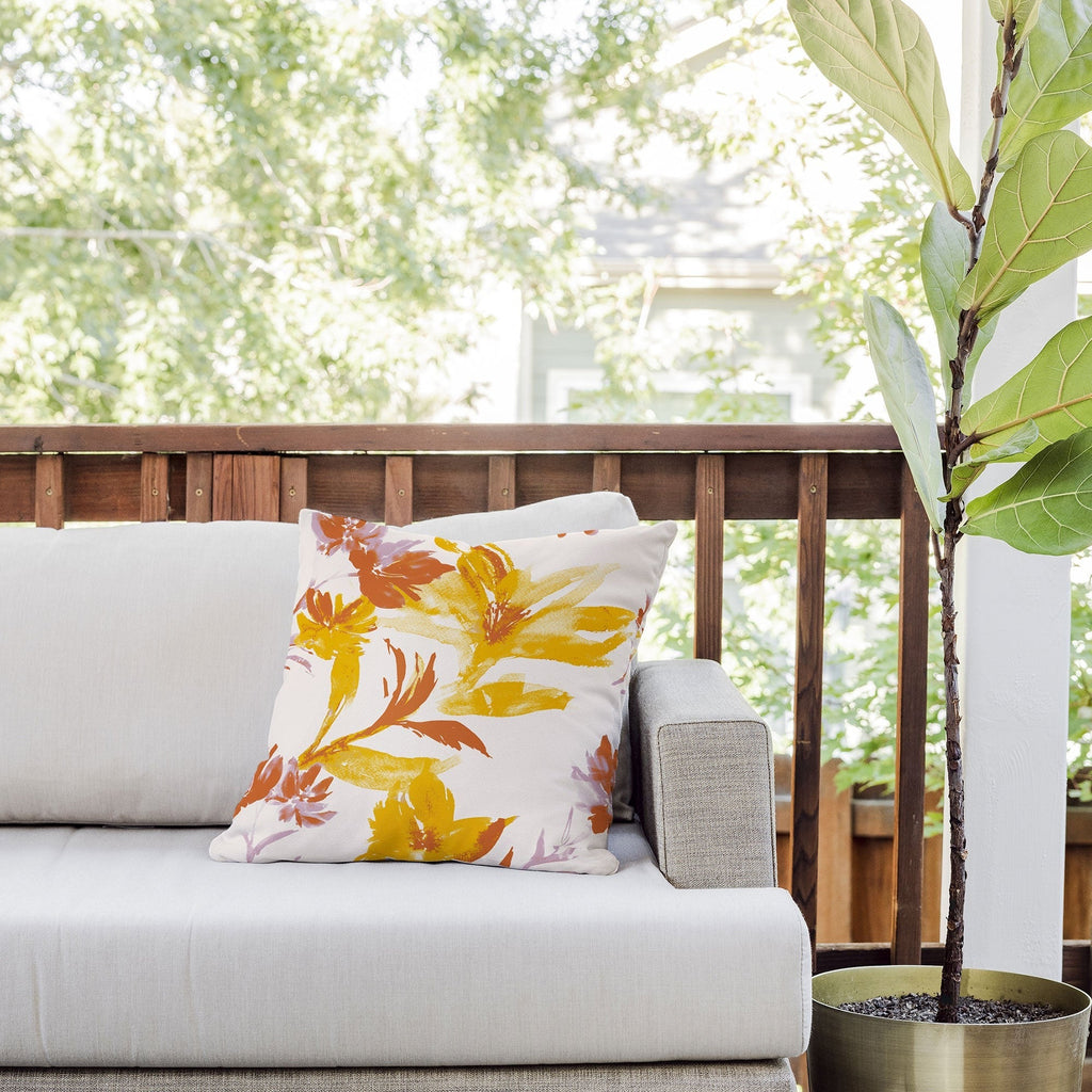 Gabriela Fuente Emma Floral Classic Outdoor Throw Pillow