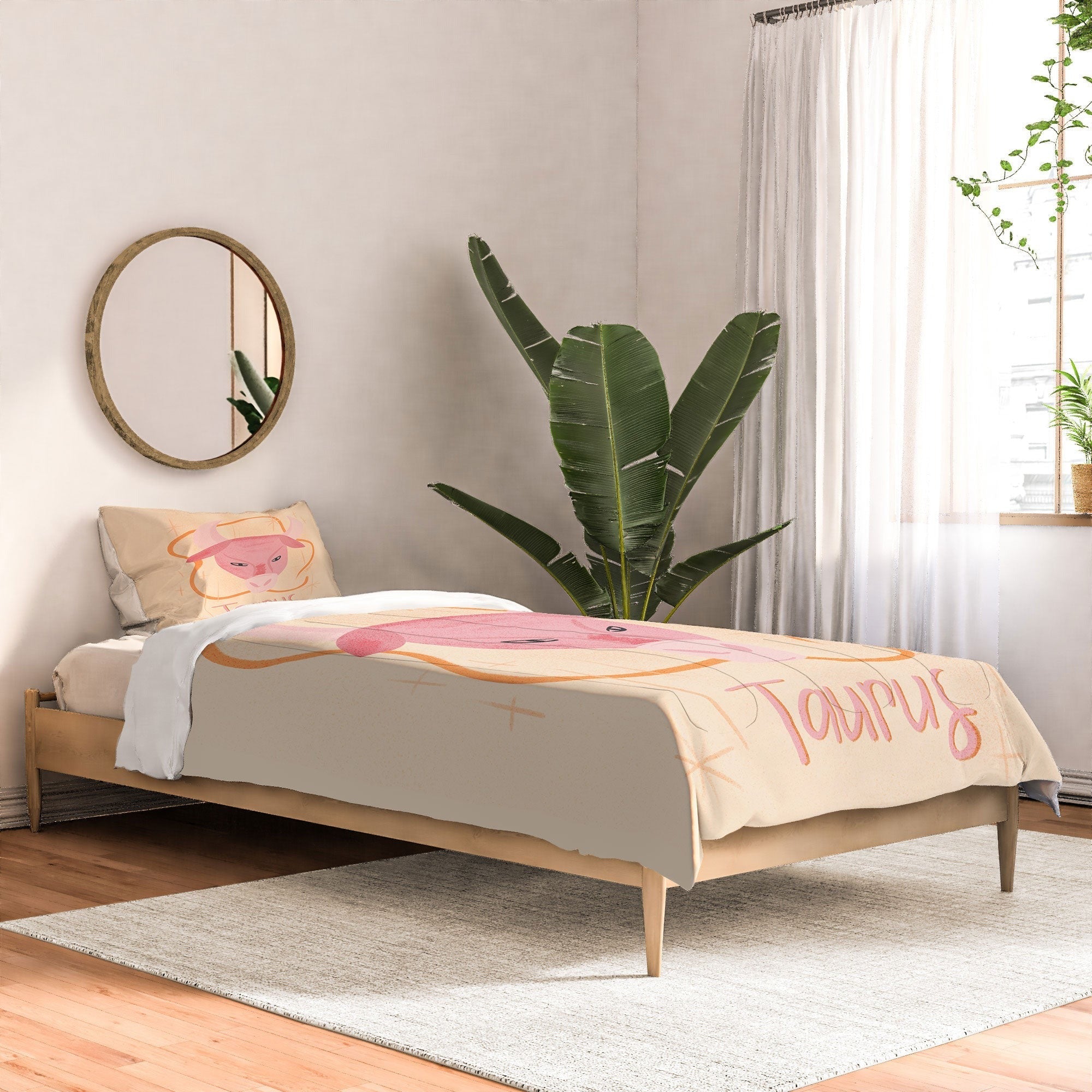 Little Om Zodiac Sign Taurus Comforter