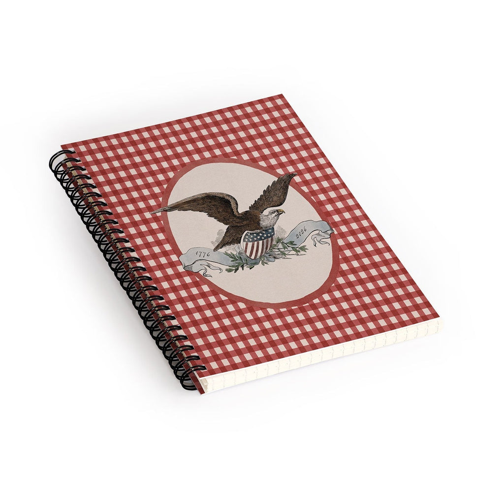 DENY Designs Gingham Eagle Spiral Notebook