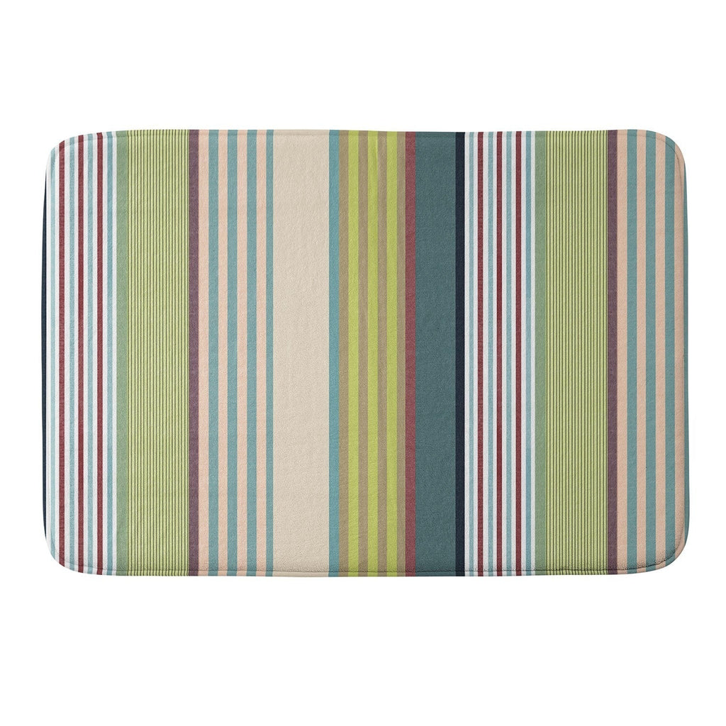 Marta Barragan Camarasa Colorful Stripe Delight Memory Foam Bath Mat