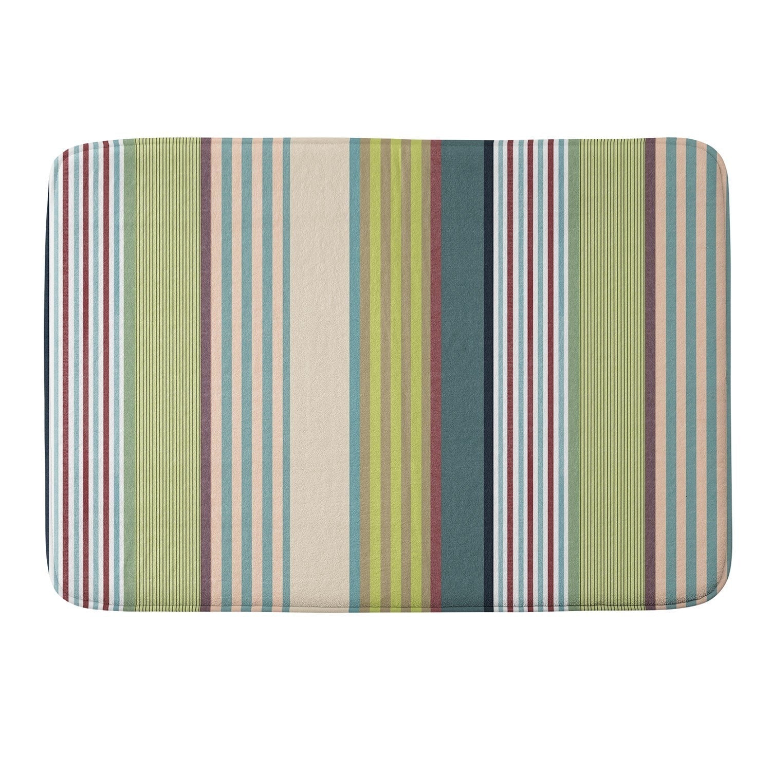 Marta Barragan Camarasa Colorful Stripe Delight Memory Foam Bath Mat