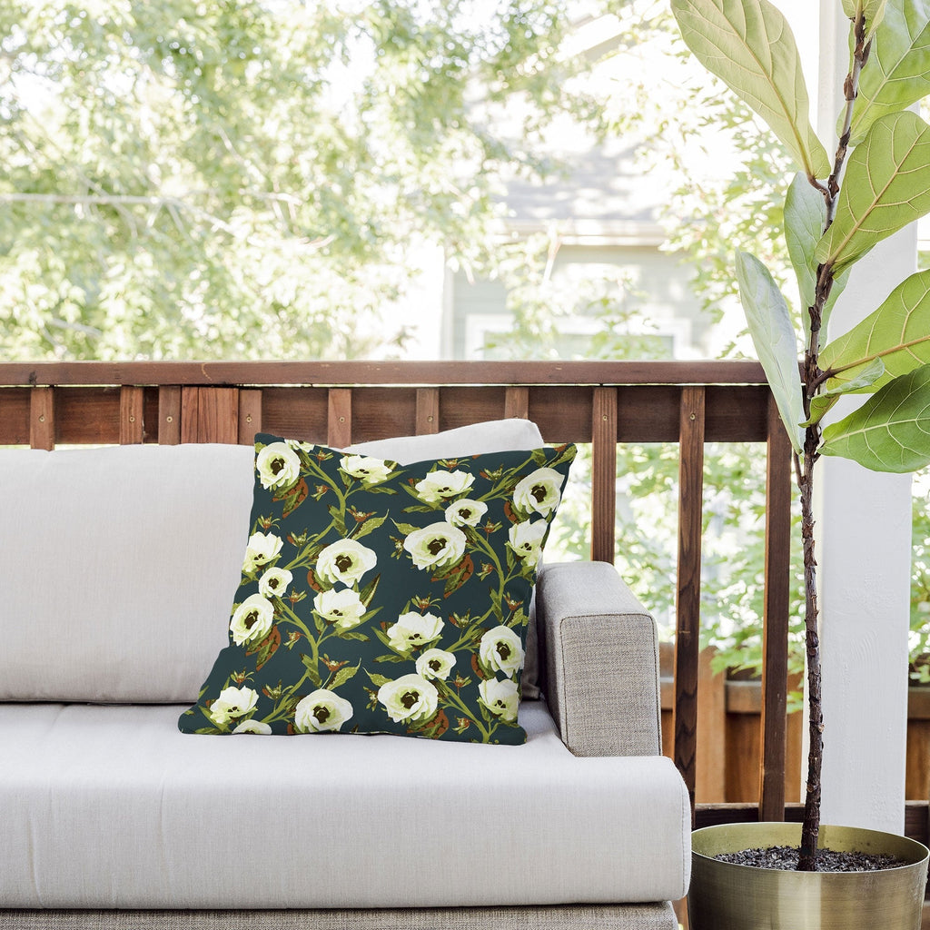 ThirtyOne Illustrations Circa in Olive Outdoor Throw Pillow