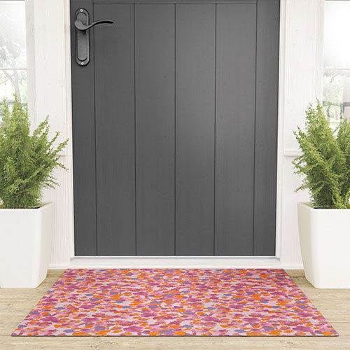 Gabriela Fuente Day Dreaming Watercolor Pink Welcome Mat