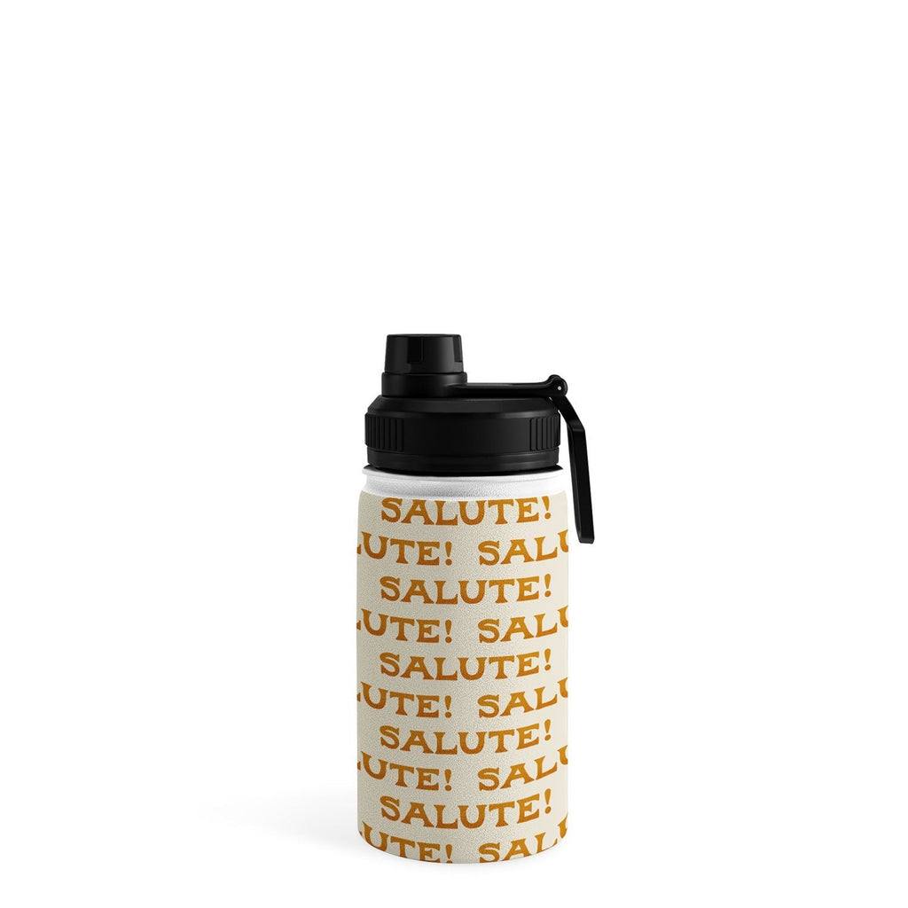 Jessica Molina Salute Gold Pattern on Cream Water Bottle