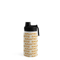 Jessica Molina Salute Gold Pattern on Cream Water Bottle