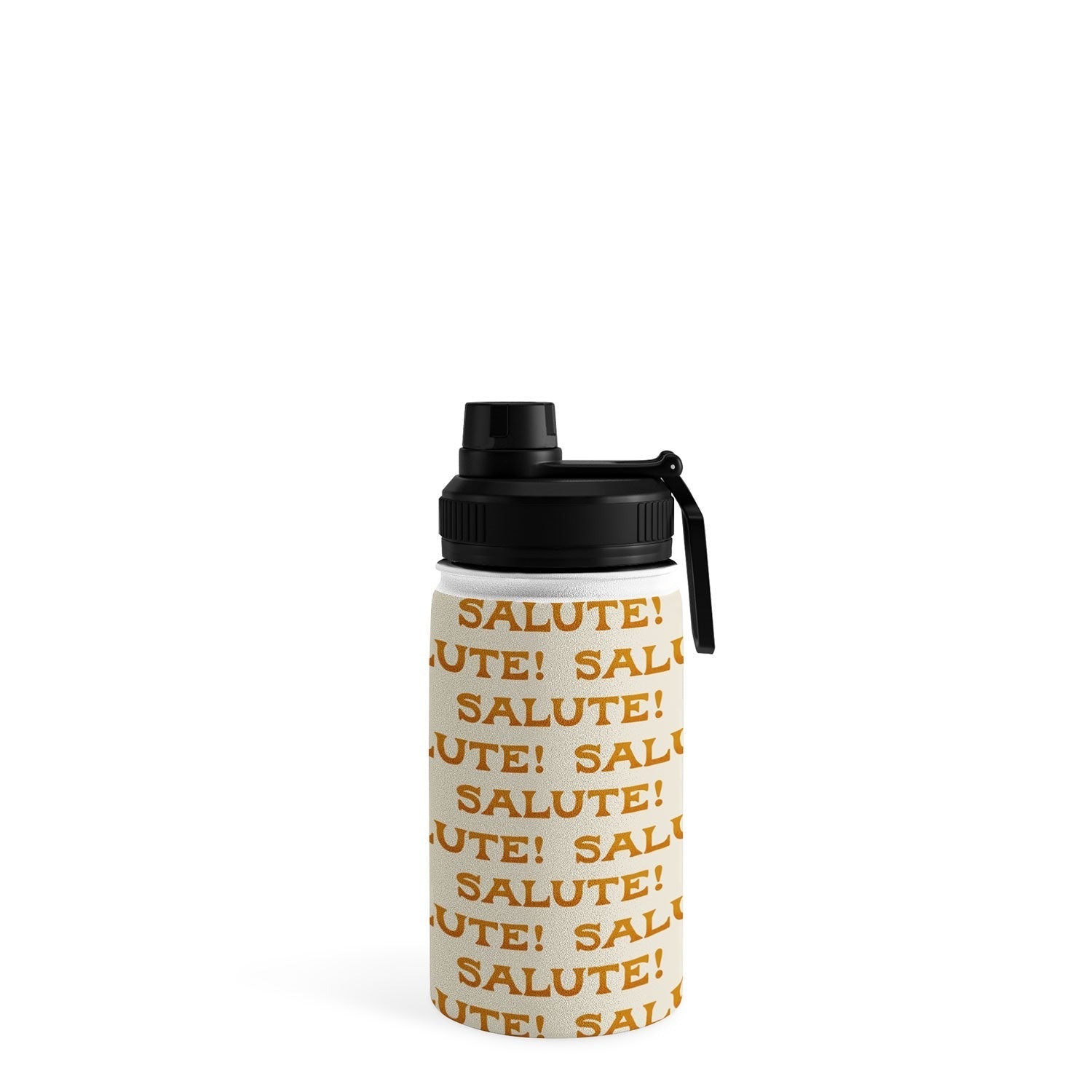 Jessica Molina Salute Gold Pattern on Cream Water Bottle