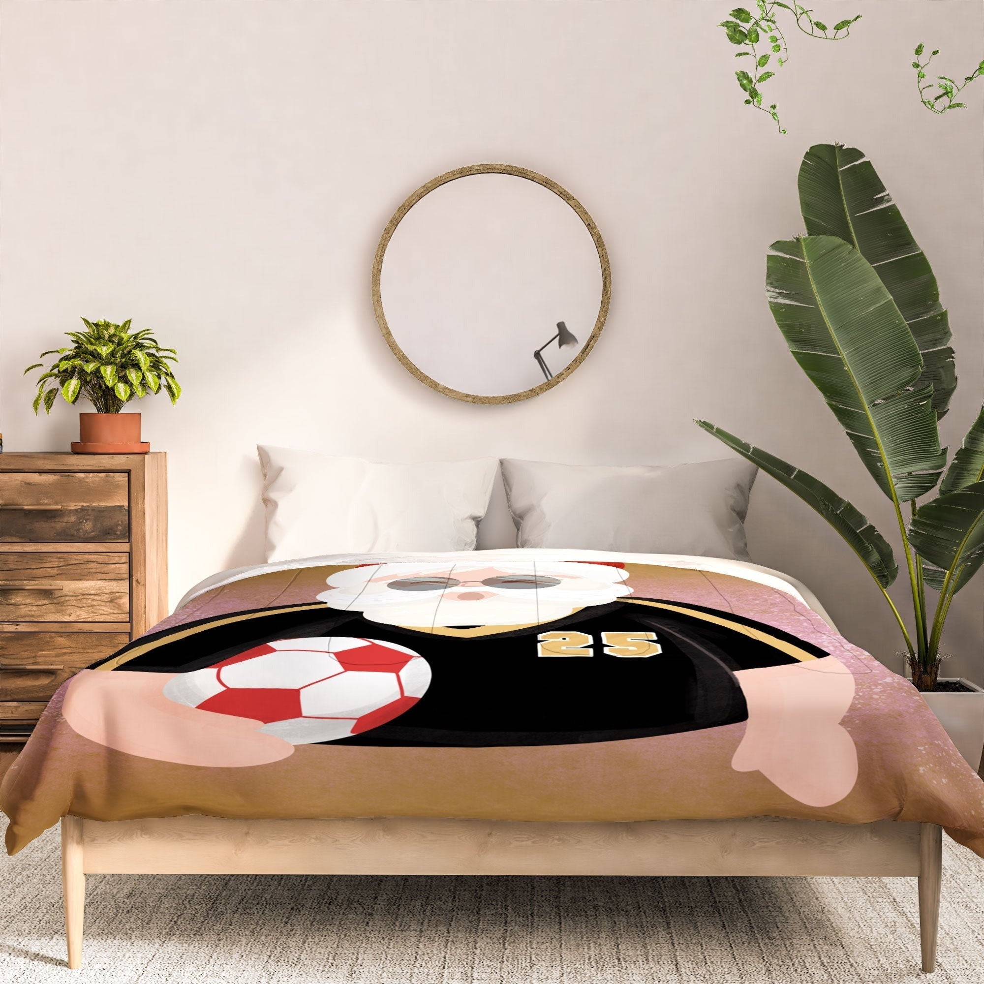 Design by Spark Sporty Soccer Santa Comforter
