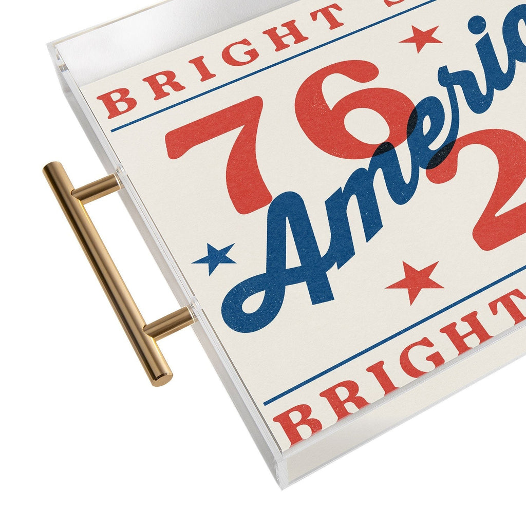 DENY Designs Bright Stars Bright Stripes Acrylic Tray