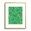 Pimlada Phuapradit Ditsy Spring Floral Green Metal Framed Art Print