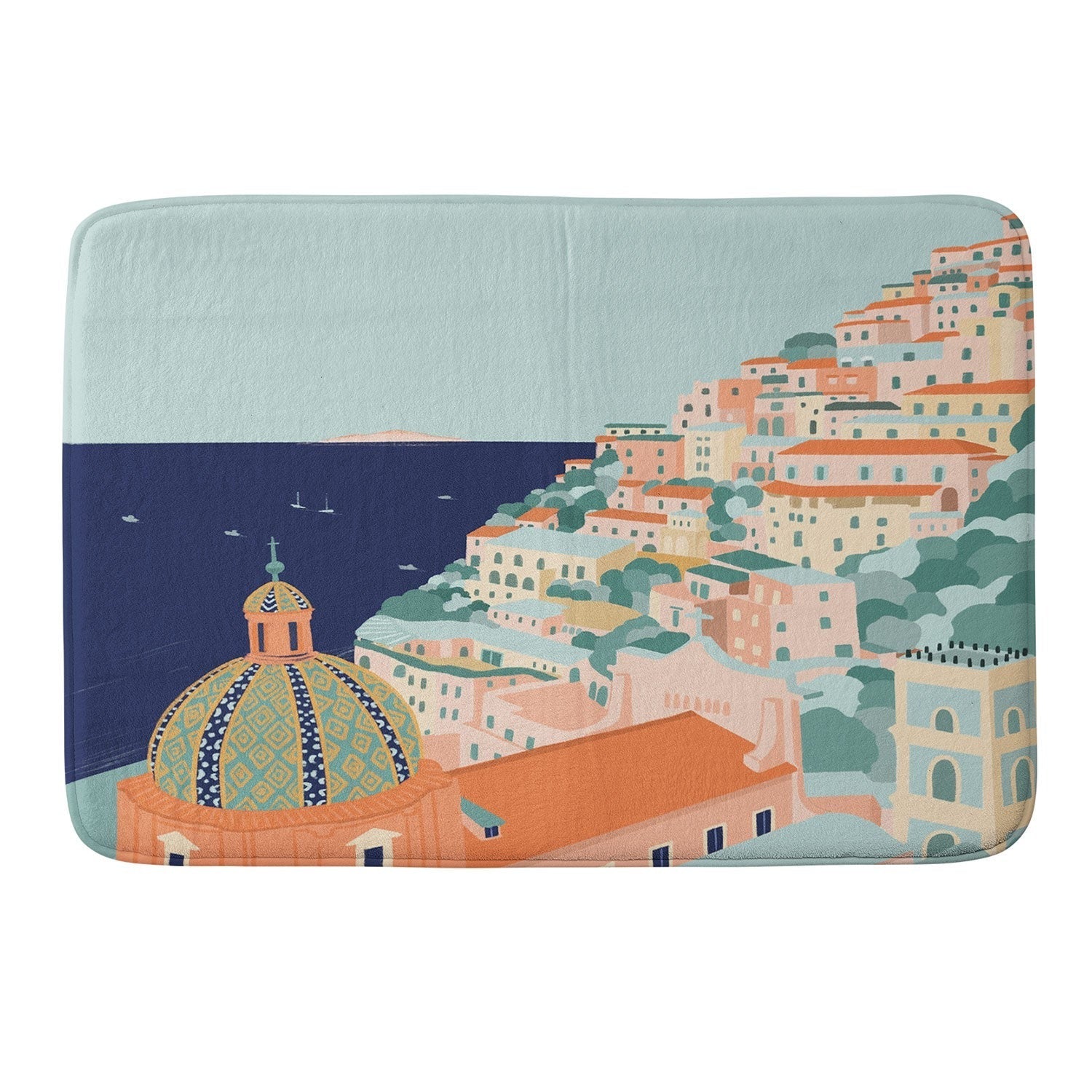 Valeria Frustaci Positano in Italy Memory Foam Bath Mat