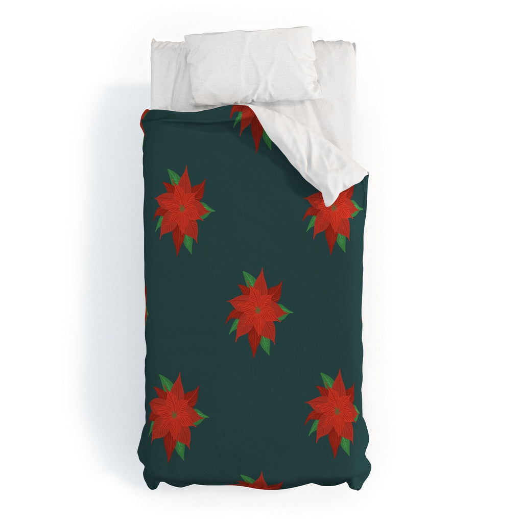 Design by Spark Poinsettia Florals Duvet Cover