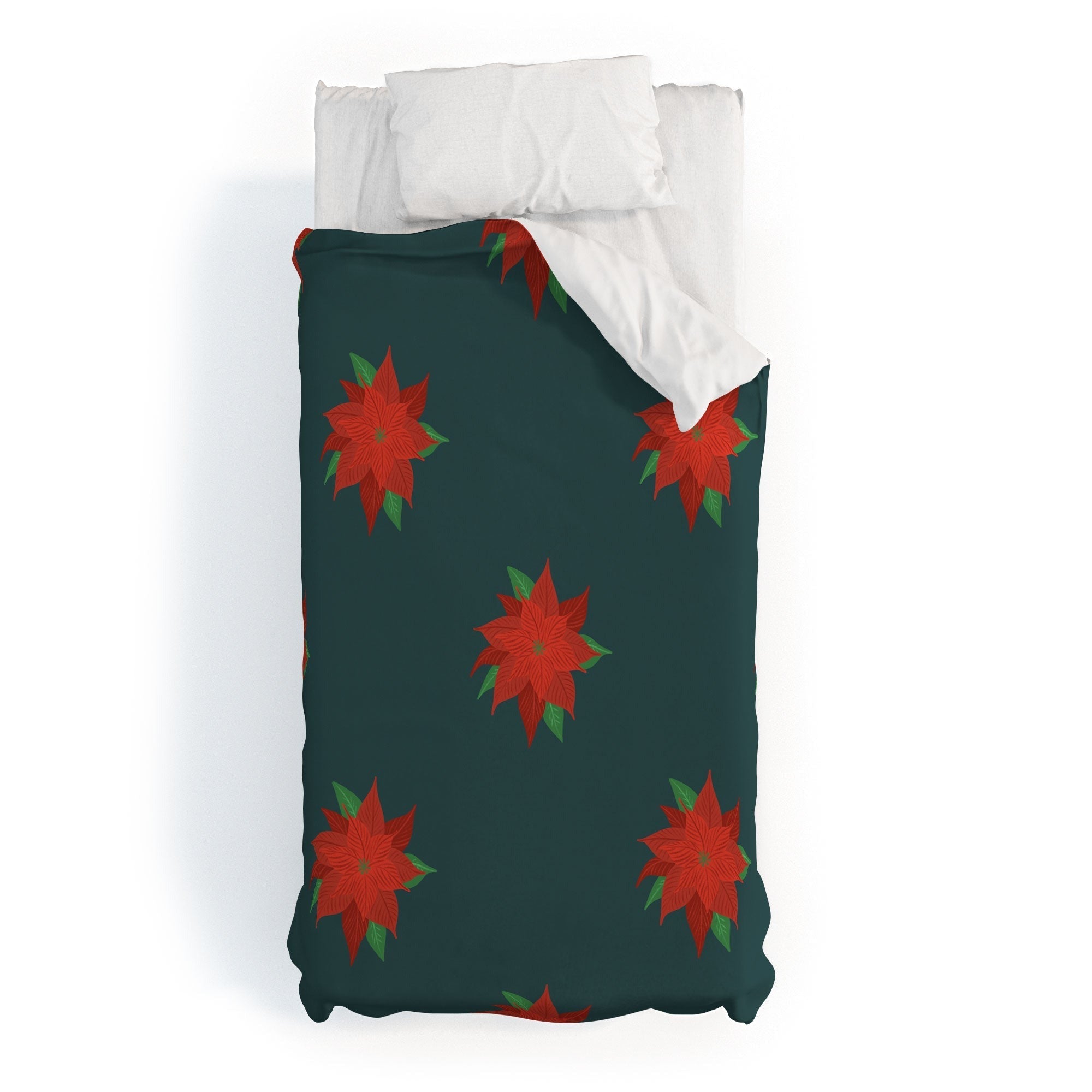 Design by Spark Poinsettia Florals Duvet Cover