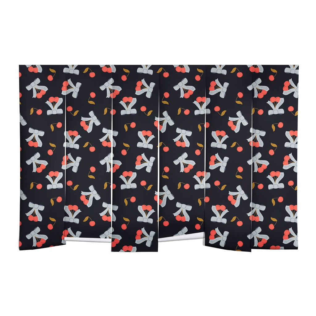 Jennifer Labre Cherries and Bows Wall Mural