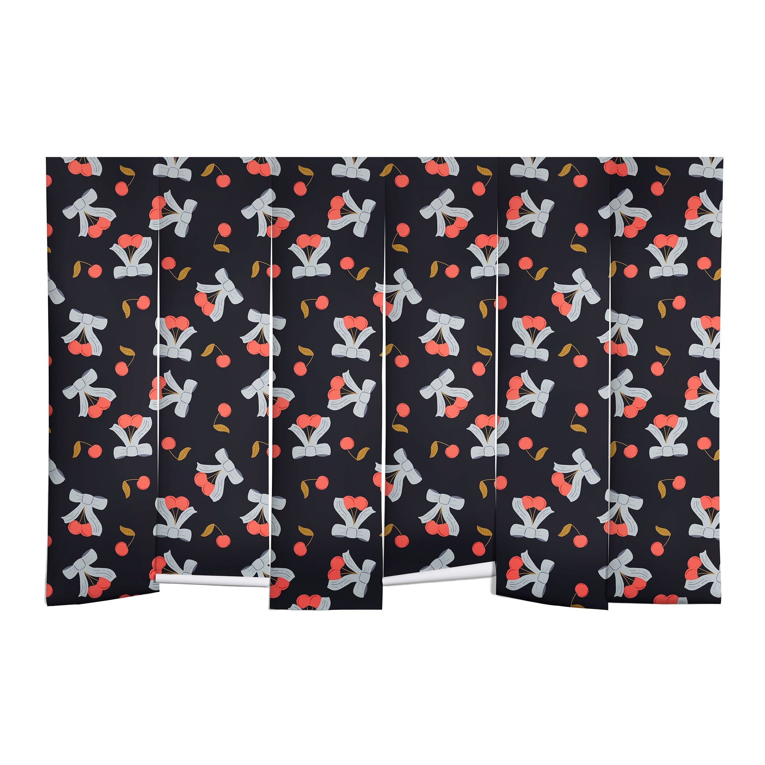 Jennifer Labre Cherries and Bows Wall Mural