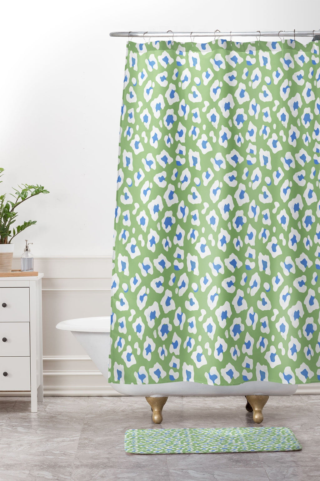 Avenie BR Cheetah Print Memory Foam Bath Mat