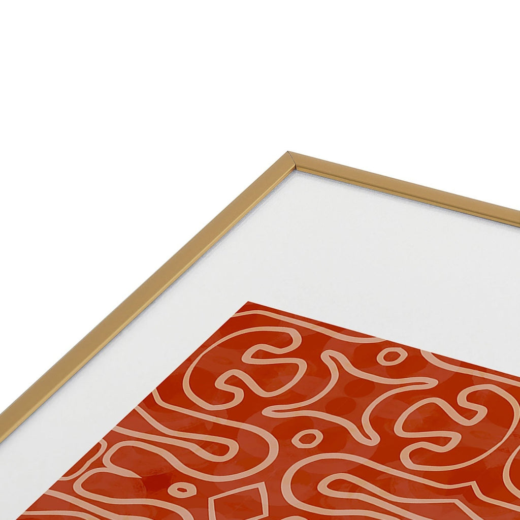 Mirimo Venexiana Burnt Orange Metal Framed Art Print