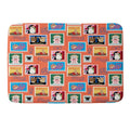 Design by Spark Classic Book Cat Stamps Memory Foam Bath Mat