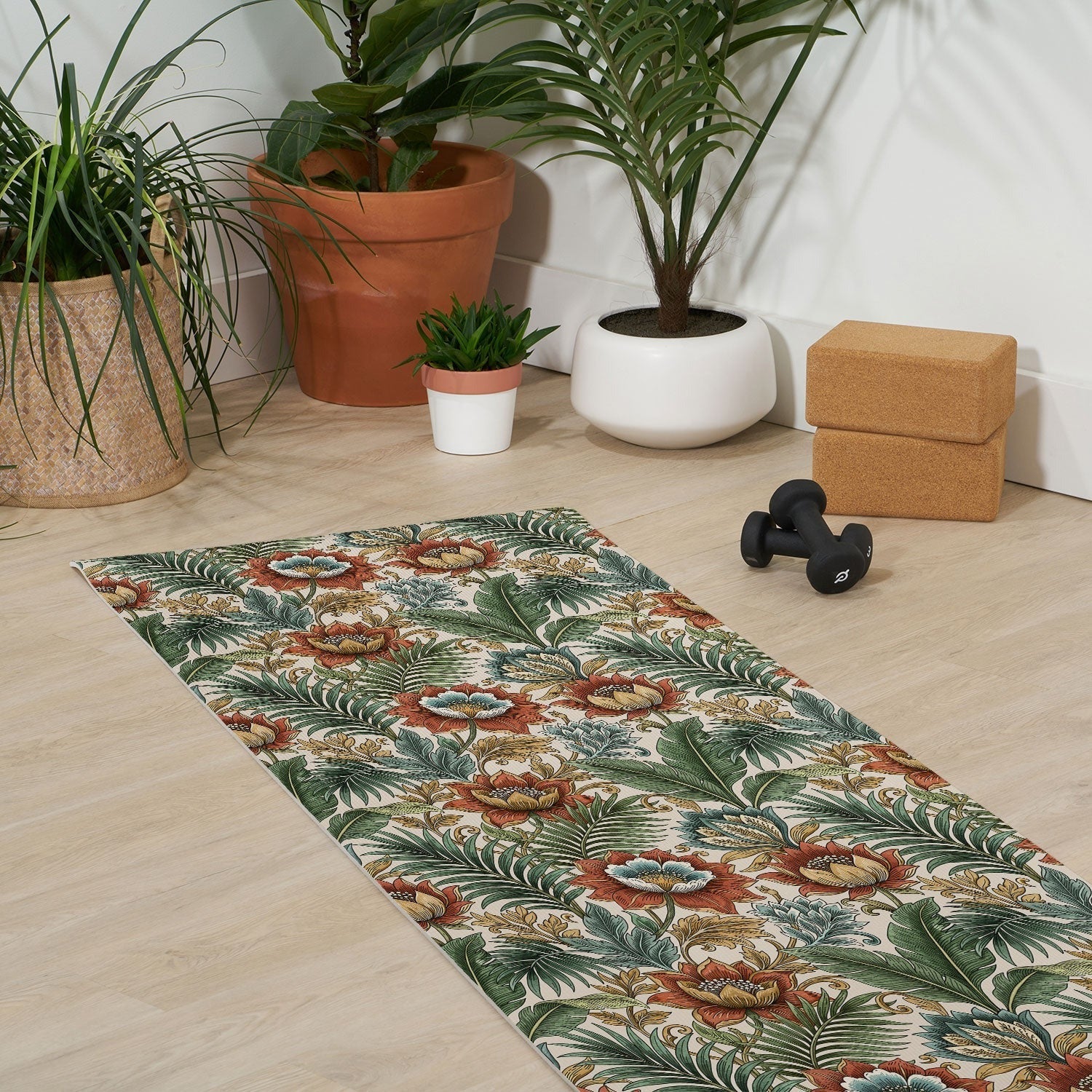 Marta Barragan Camarasa Retro Jungle Garden Yoga Mat